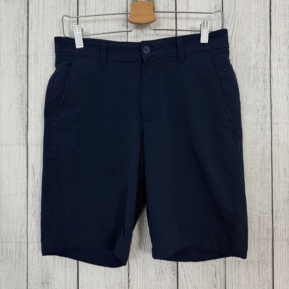 Under Armour Men's W30 Navy Polyester Shorts Golf Performance Lightweight Summer - Picture 1 of 6